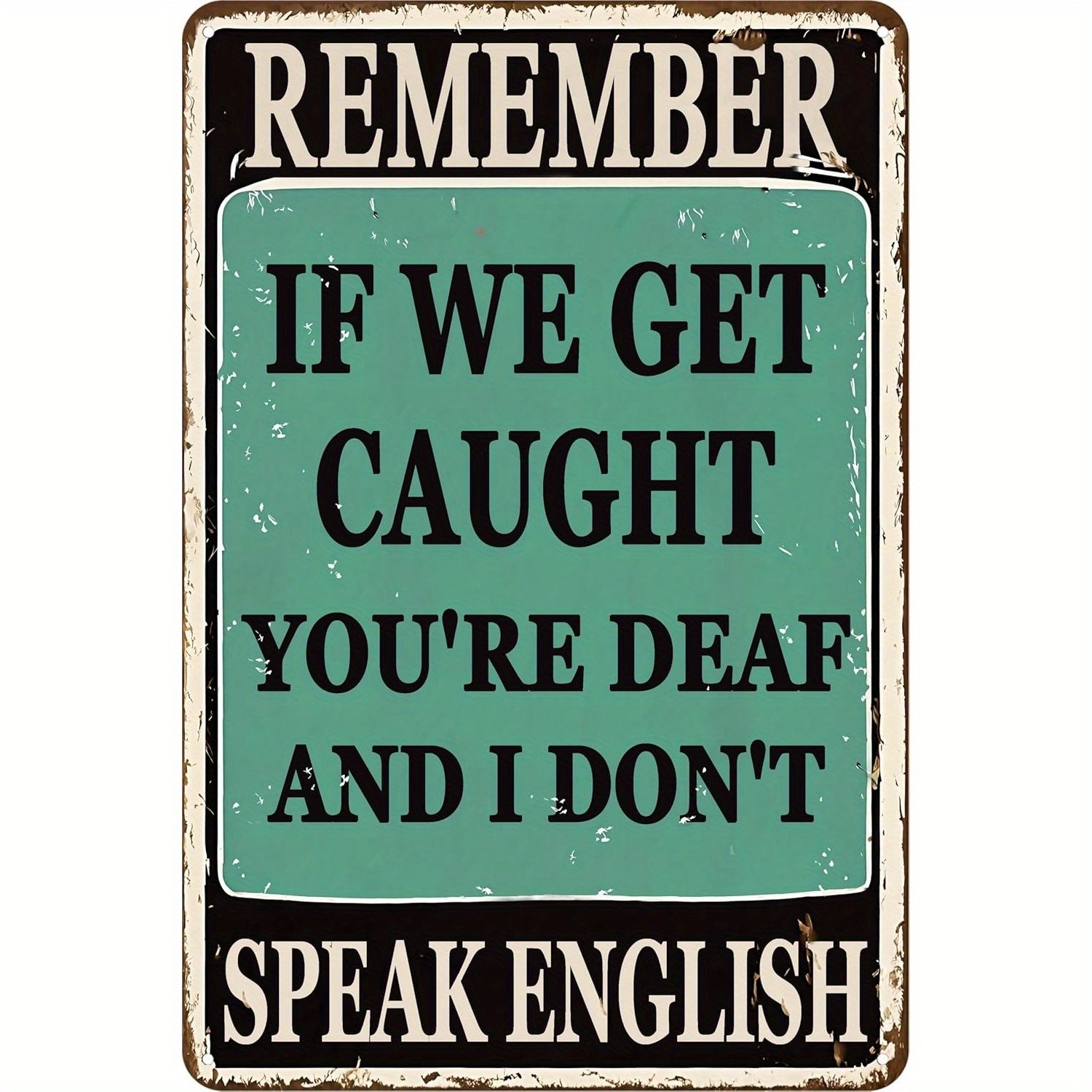 Funny Metal Wall Sign Vintage Decor for Man Cave Humorous Quote Wall Art Decor