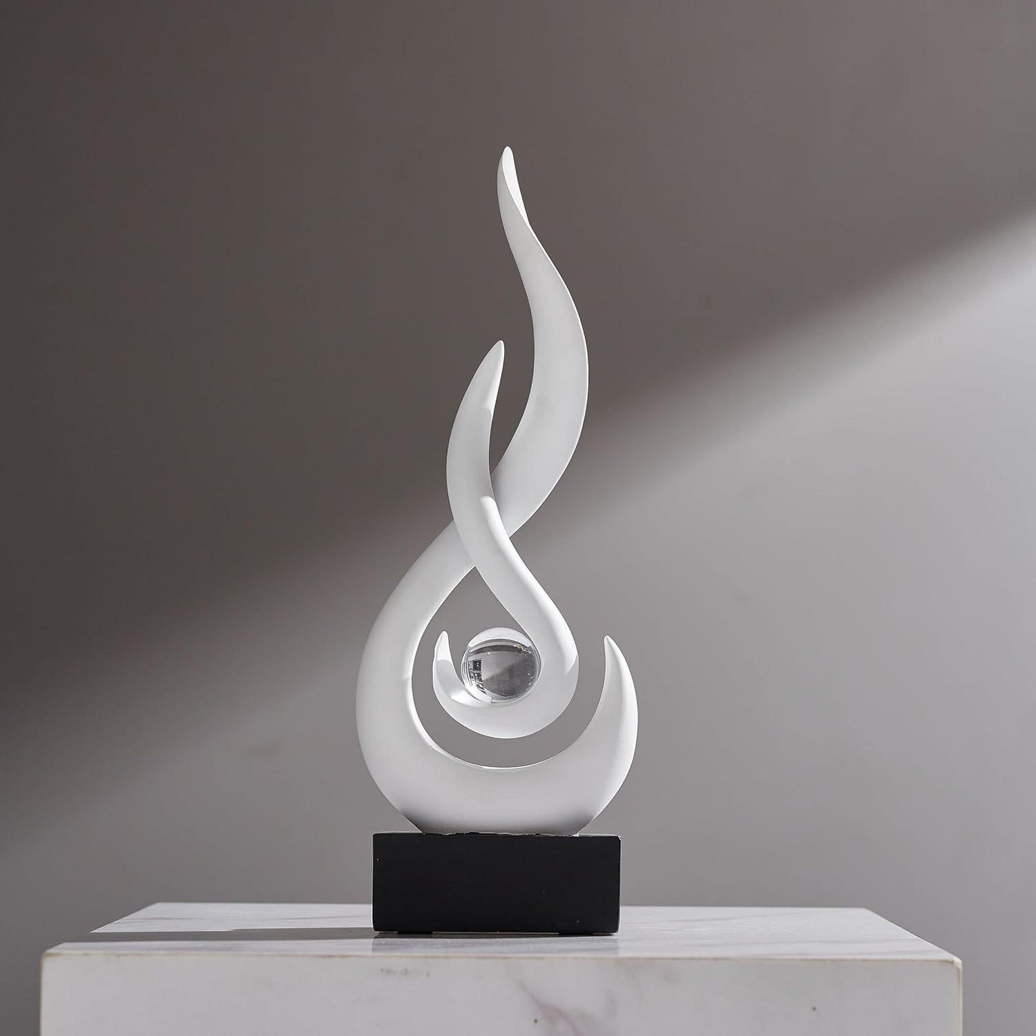 Modern Abstract Art Table Decoration,Resin Flame Statue Modern Centerpiece Or…