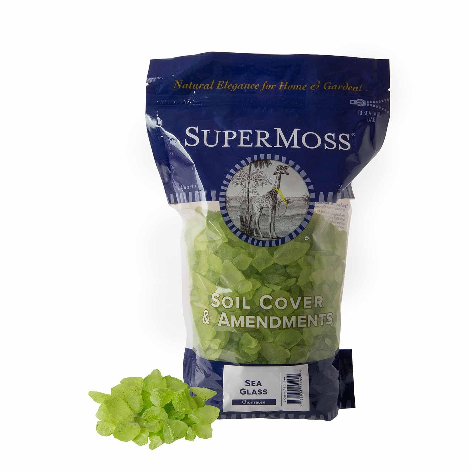 Supermoss 24190 Sea Glass Vase Filler 4 Lb Chartreuse