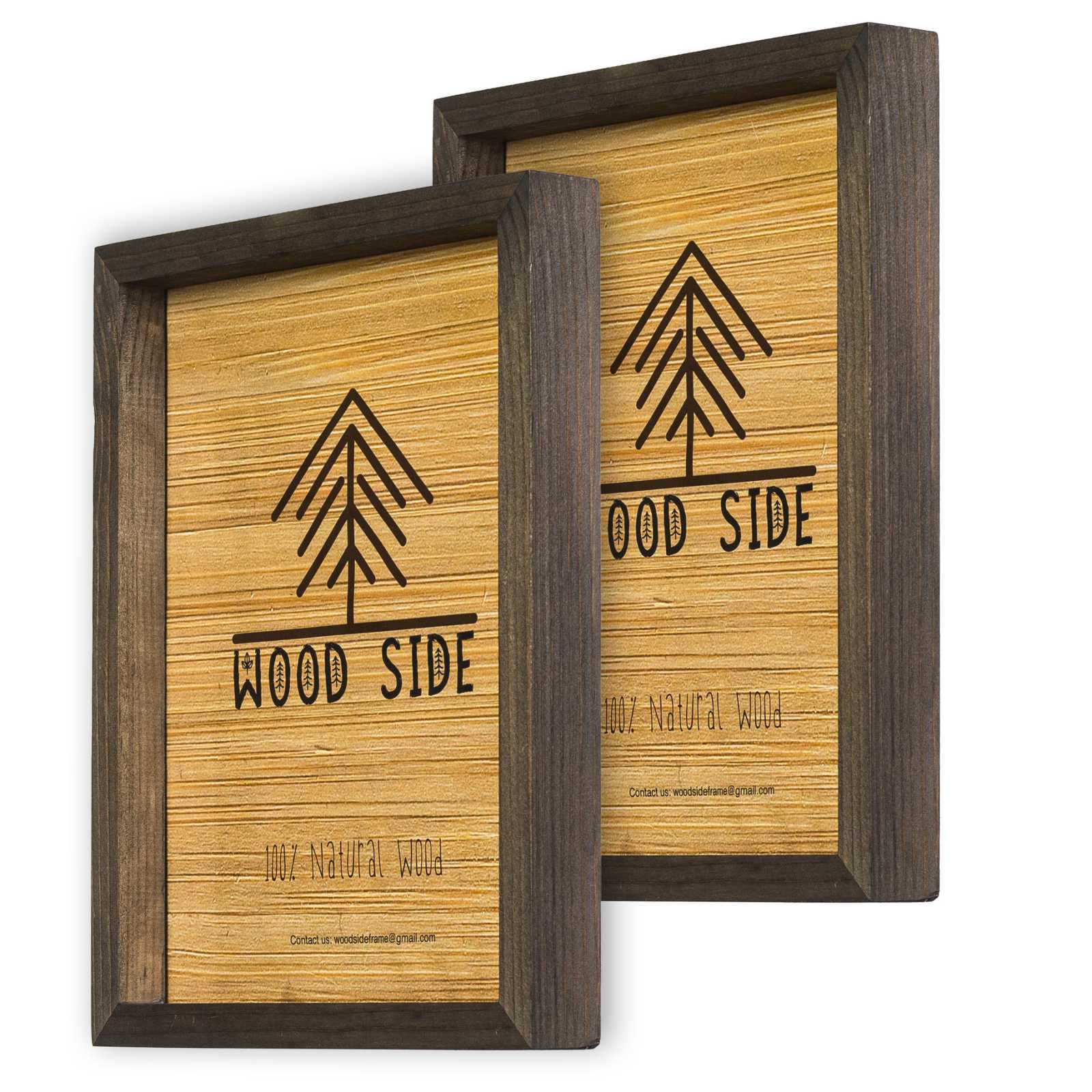 Rustic Colorful Wooden Picture Frames – Natural Solid Wood with Thick Borders