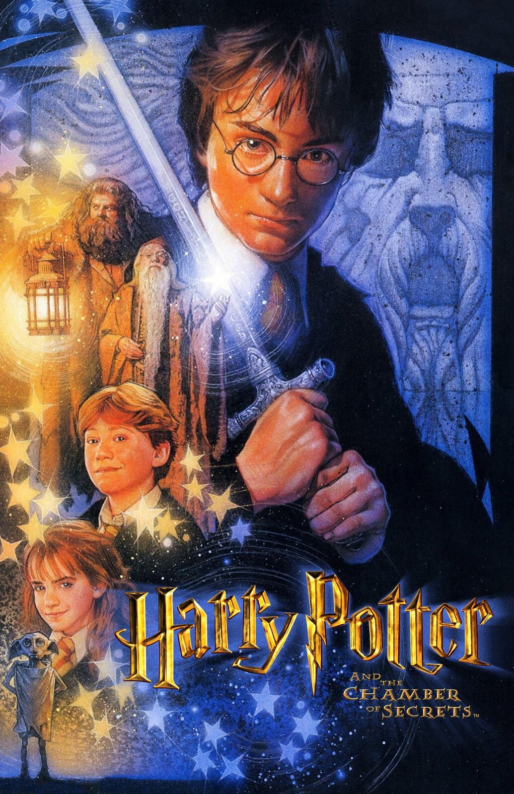 AA1862 Harry Potter and the Chamber of Secrets 2002 Full Cast Movie Poster 11×17