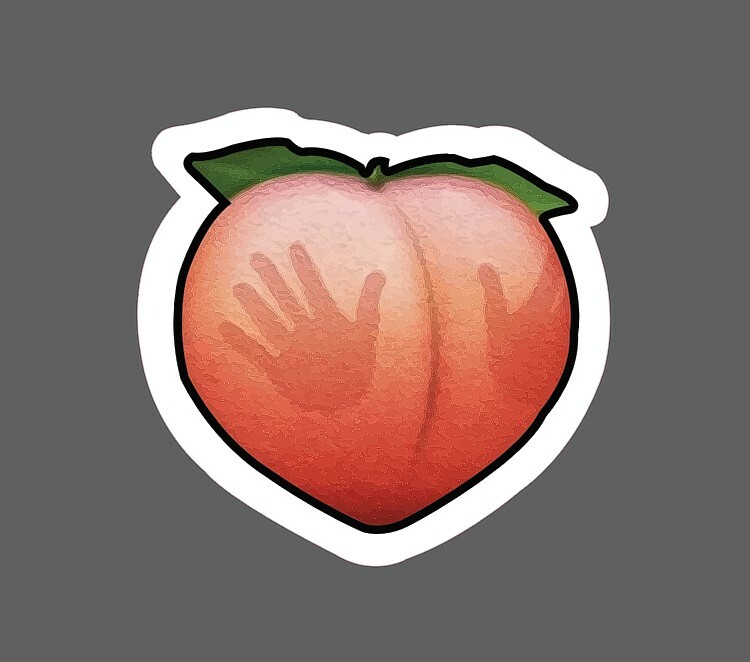 Peach Sticker Handprints Funny Waterproof – Buy Any 4 For $1.75 Each Storewide!