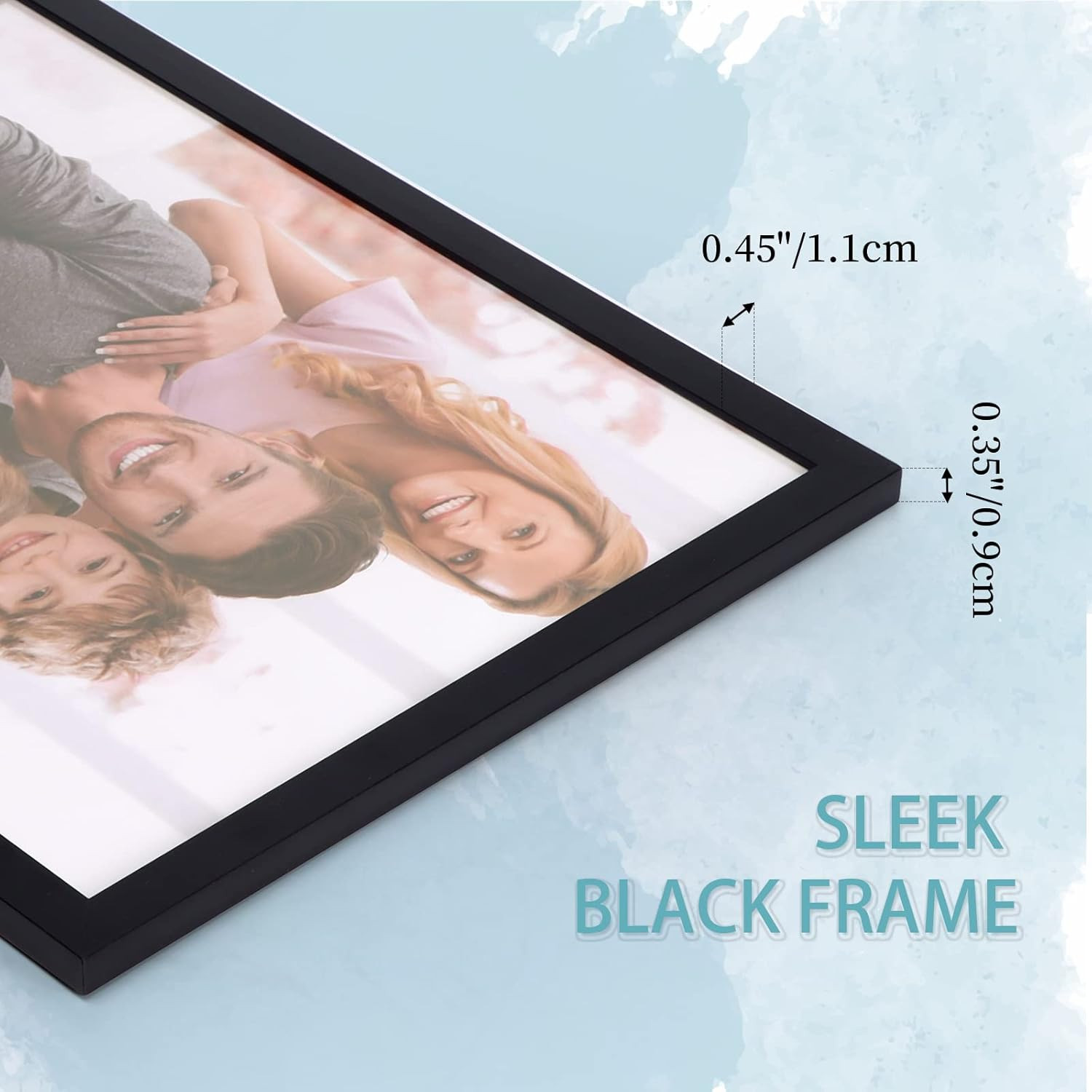Black 8X10 Picture Frame Set of 18, Multi Photo Frames 8 by 10 Bulk for Wall Han