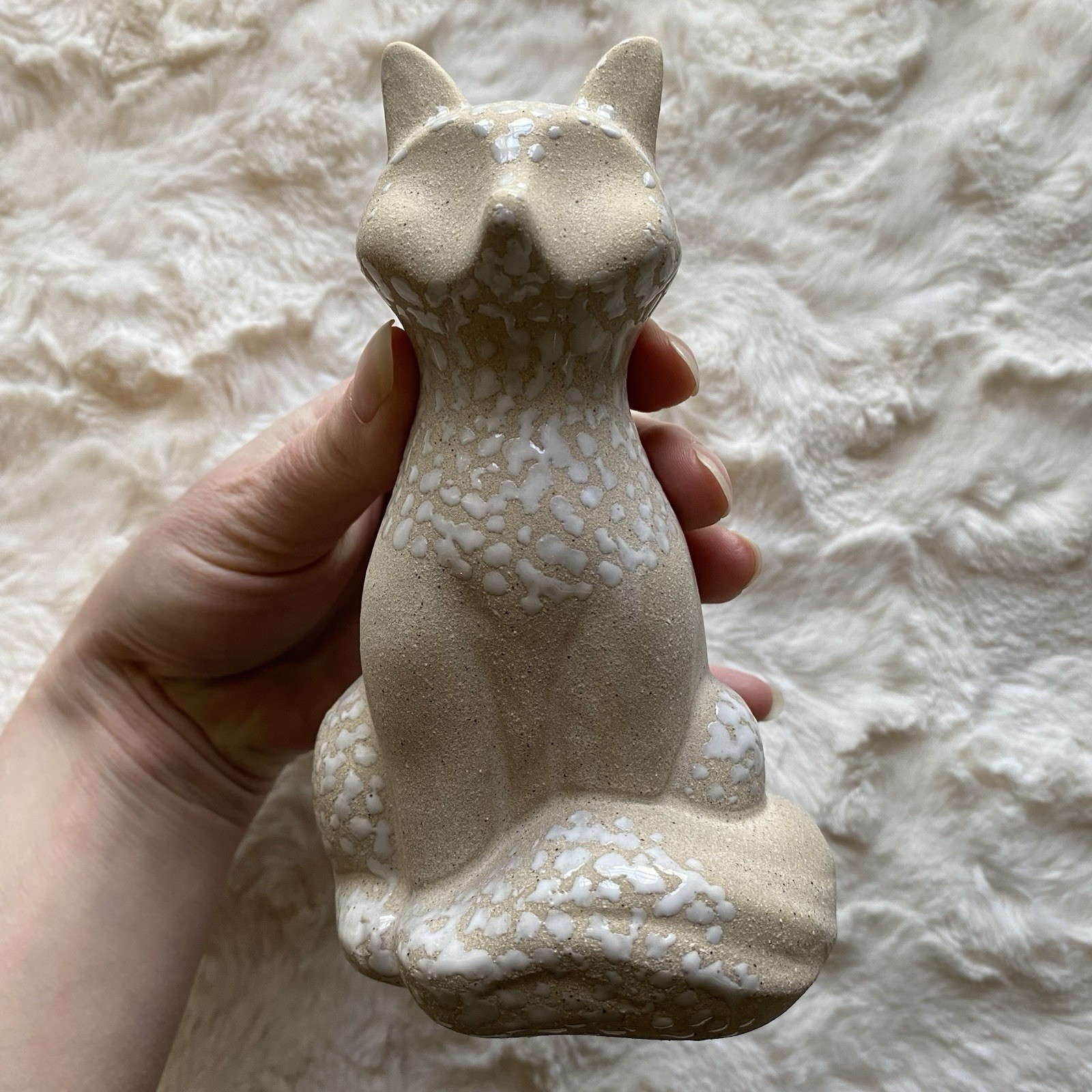 Anthropologie Woodland Bud Vase Fox Whimsical Stoneware 5.75×4 Inch New In Box