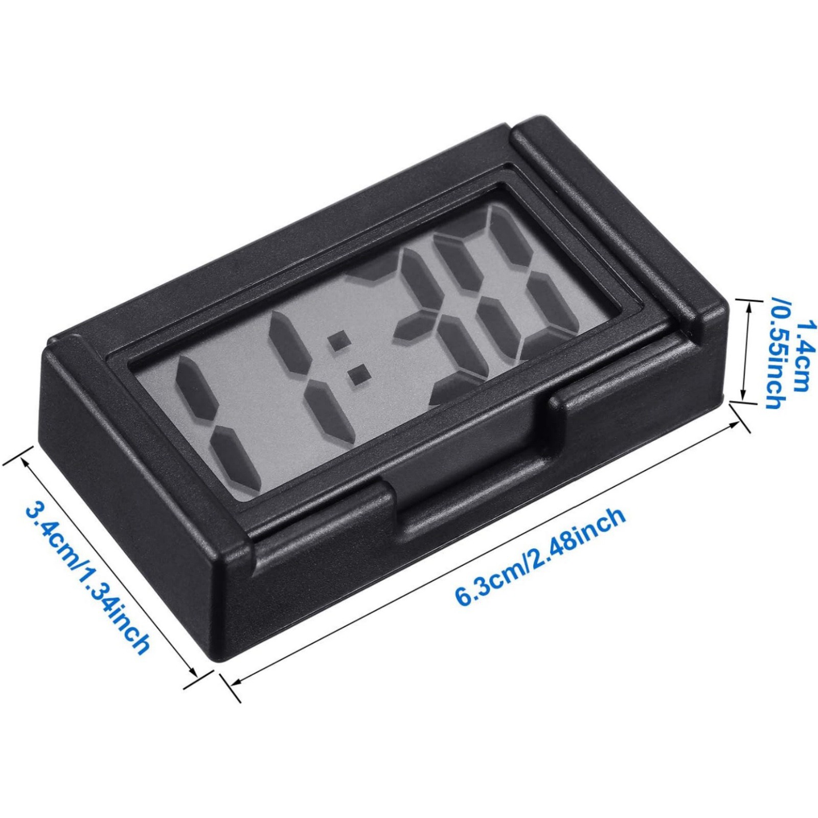 3PCS Small Digital Clock Mini Adhesive Stick On For Car Home Office Use New Set
