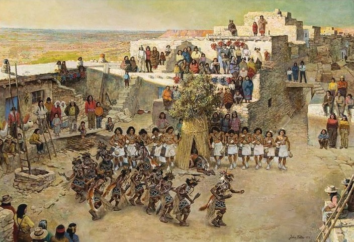 John Falter : Ceremony of the Snake : Native American Ceremony Art Print