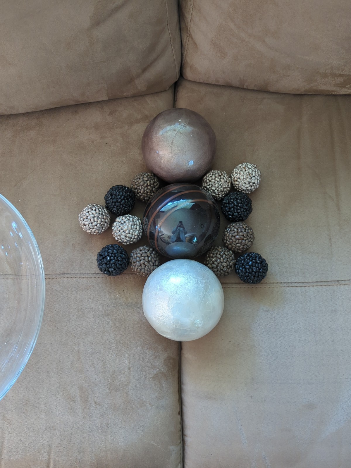 Set of 15 Varied Size & Color Decorative Bowl Filler Balls Spheres Orbs Globes