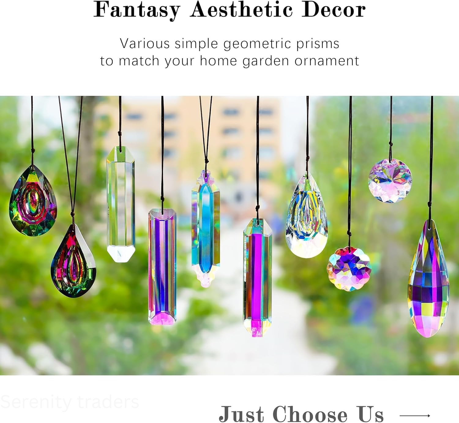 AB Colored Suncatcher Crystal Prisms 3 Pack 5&Prime; Rainbow Maker Window Decor Hangin
