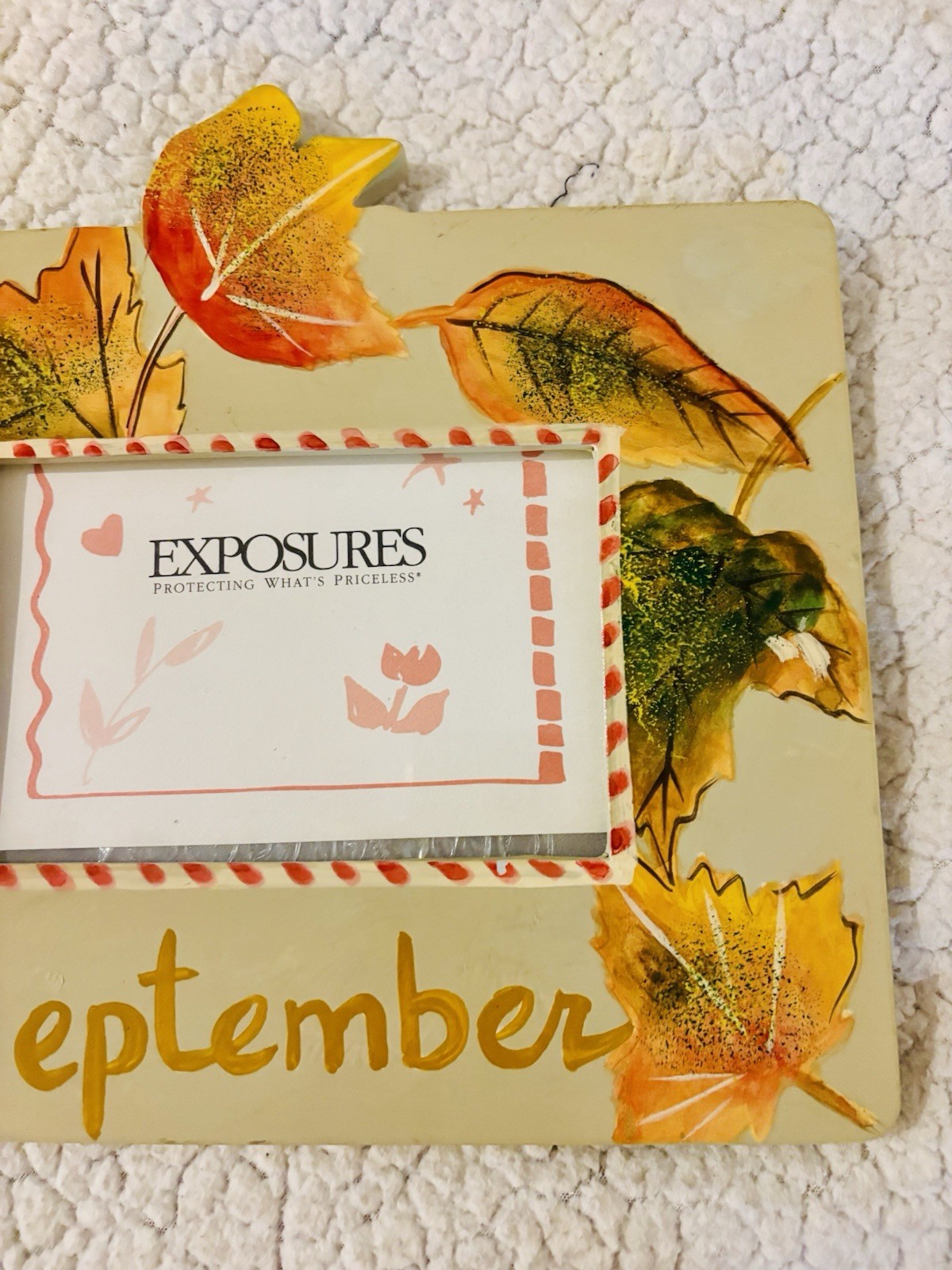 Exposures “September” 4×6 Picture Frame – Beautiful Handpainted!
