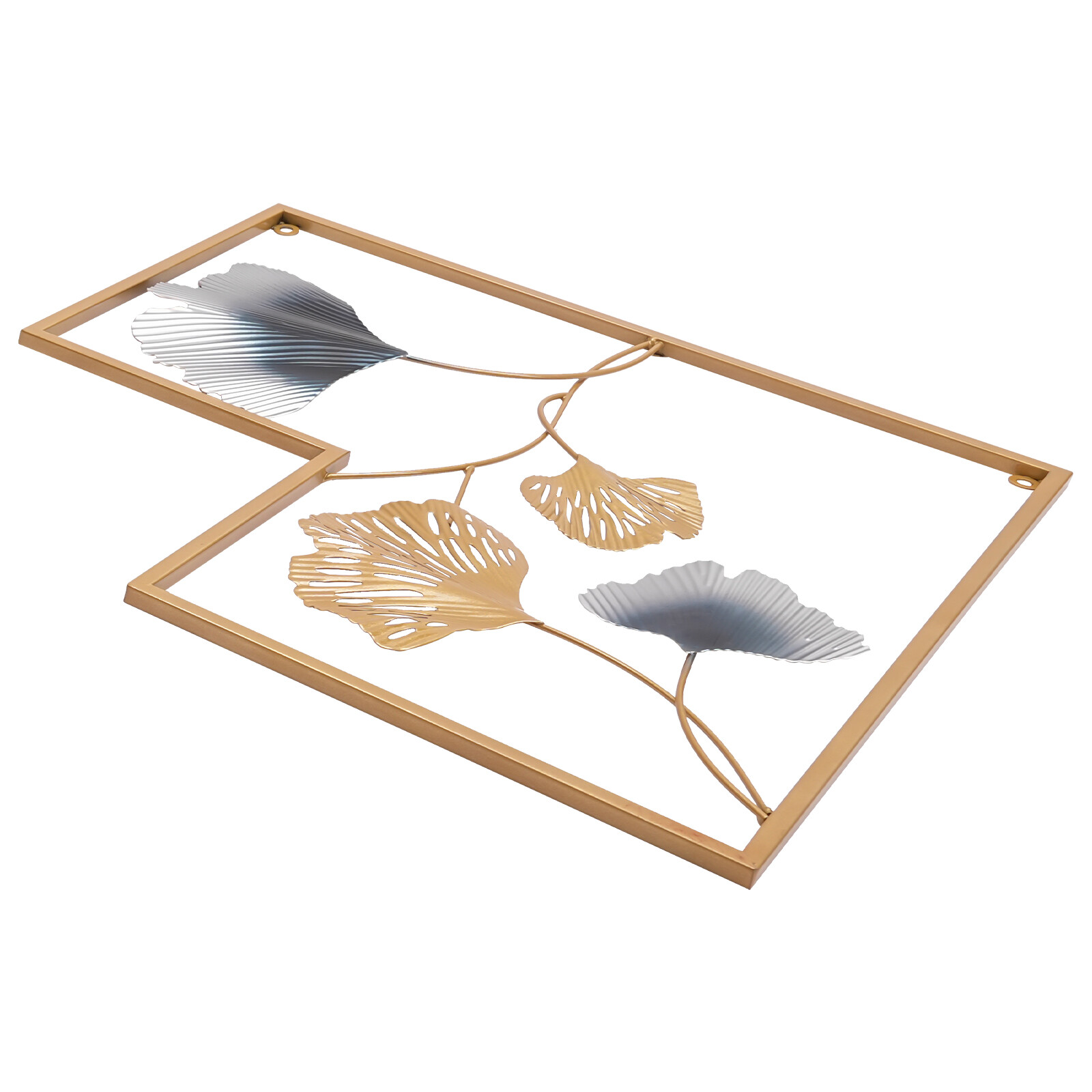 Gold Set of 3 Ginkgo Wall Art Hanging Sculpture Home Art Decor 164*2*70.5cm NEW