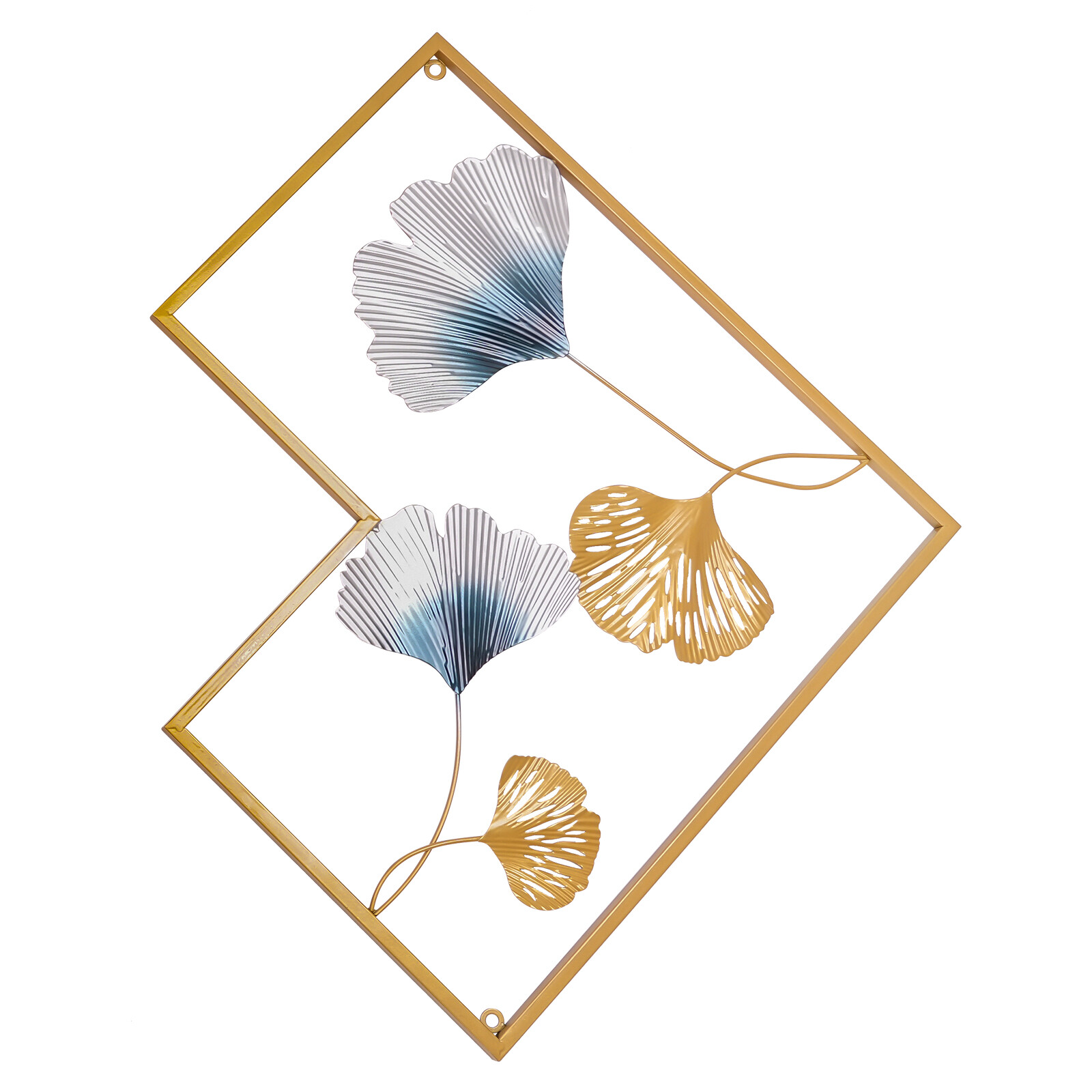 Gold Set of 3 Ginkgo Wall Art Hanging Sculpture Home Art Decor 164*2*70.5cm NEW