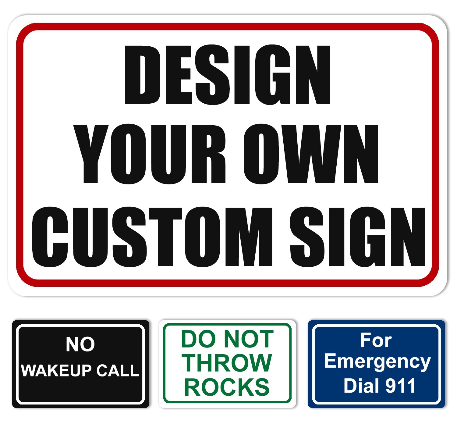 Personalized Custom Aluminum Signs, 12×8&Prime;, for Outdoor, Indoor, Office, Airbnb