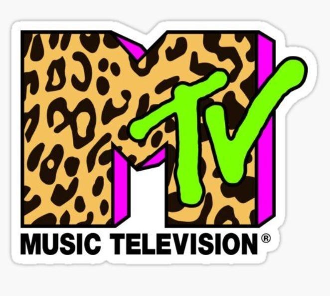MTV Retro Logo ~ 2&Prime; Vinyl Sticker ~ 80s ~ 90s ~ Music Television ~ Cheetah Print