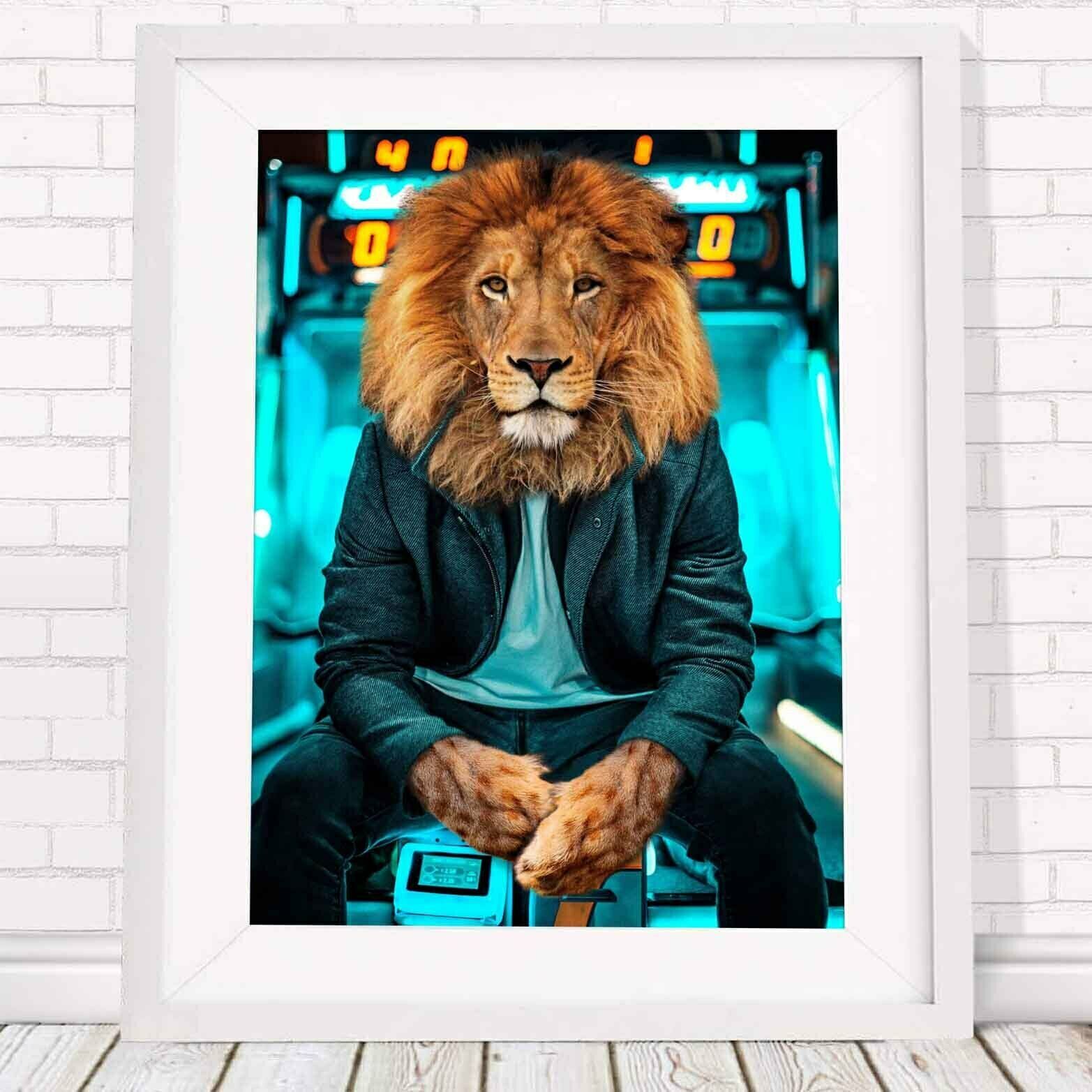 501077 Lion – Urban Jungle Street Wear Animal 36×24 WALL PRINT POSTER