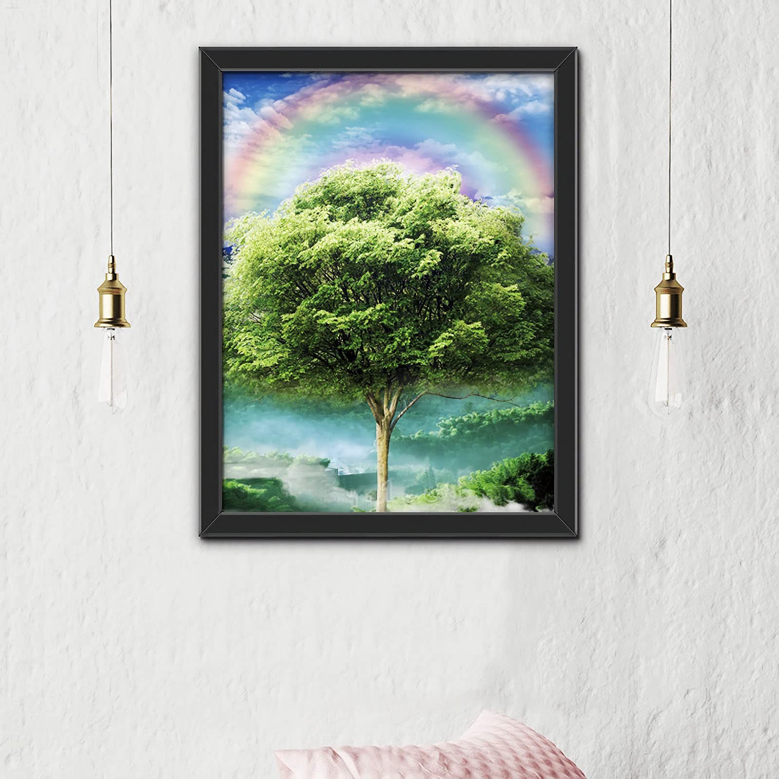 Four Seasons Tree 3D Poster Wall Art Decor Print ，Beautiful Nature Scene of C…