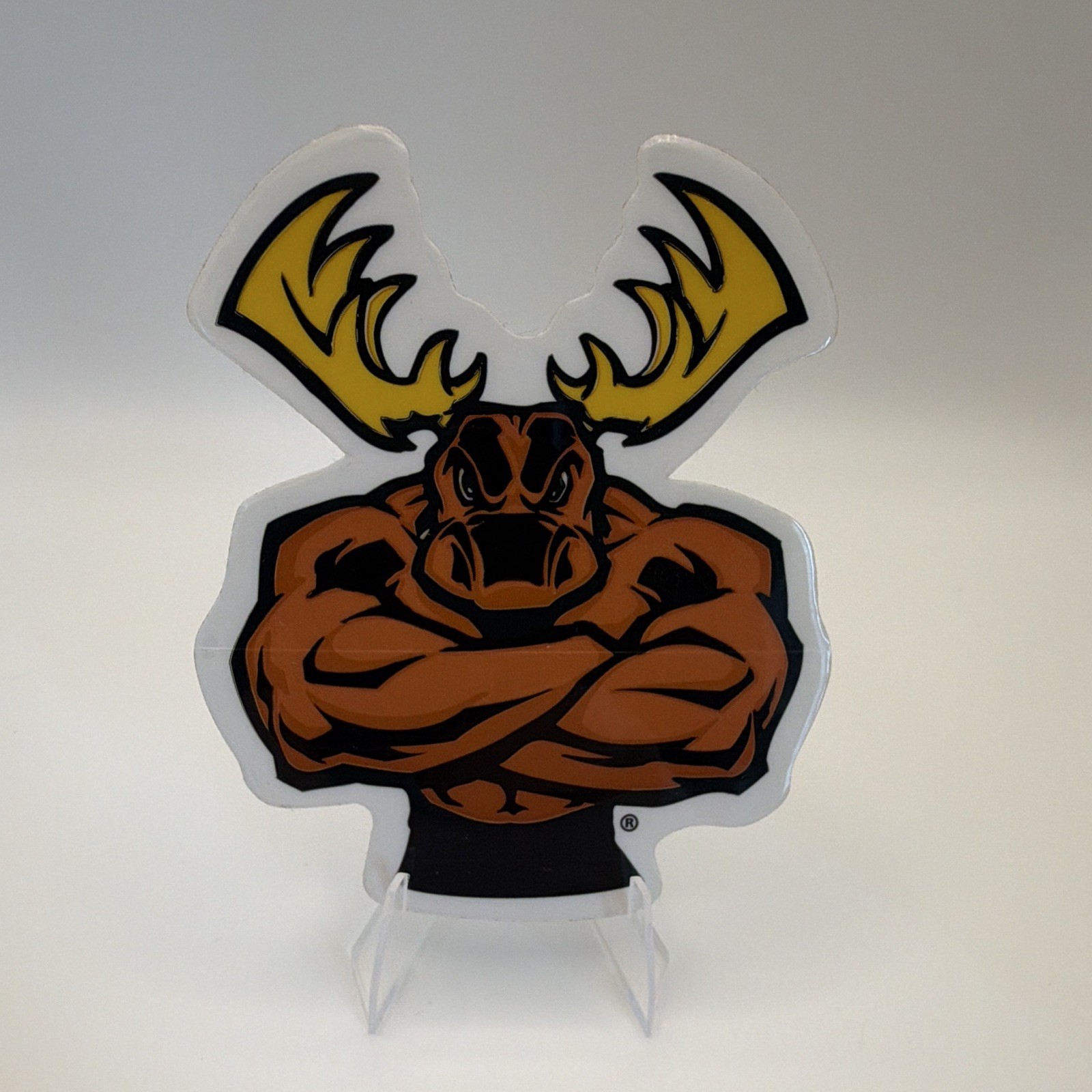 Moose Racing Head Graphic Die-Cut Sticker Decal, Rare 2.75”x3.25”
