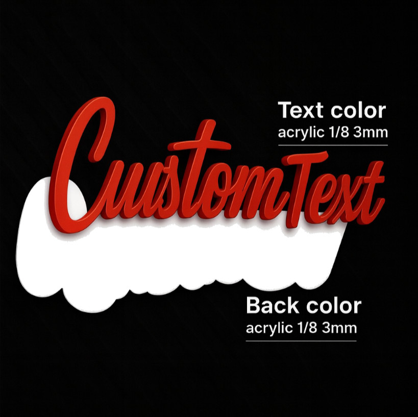 1x WAR WAGON Custom Text 3D Acrylic Car Emblem Badge Multicolor Fender Decal