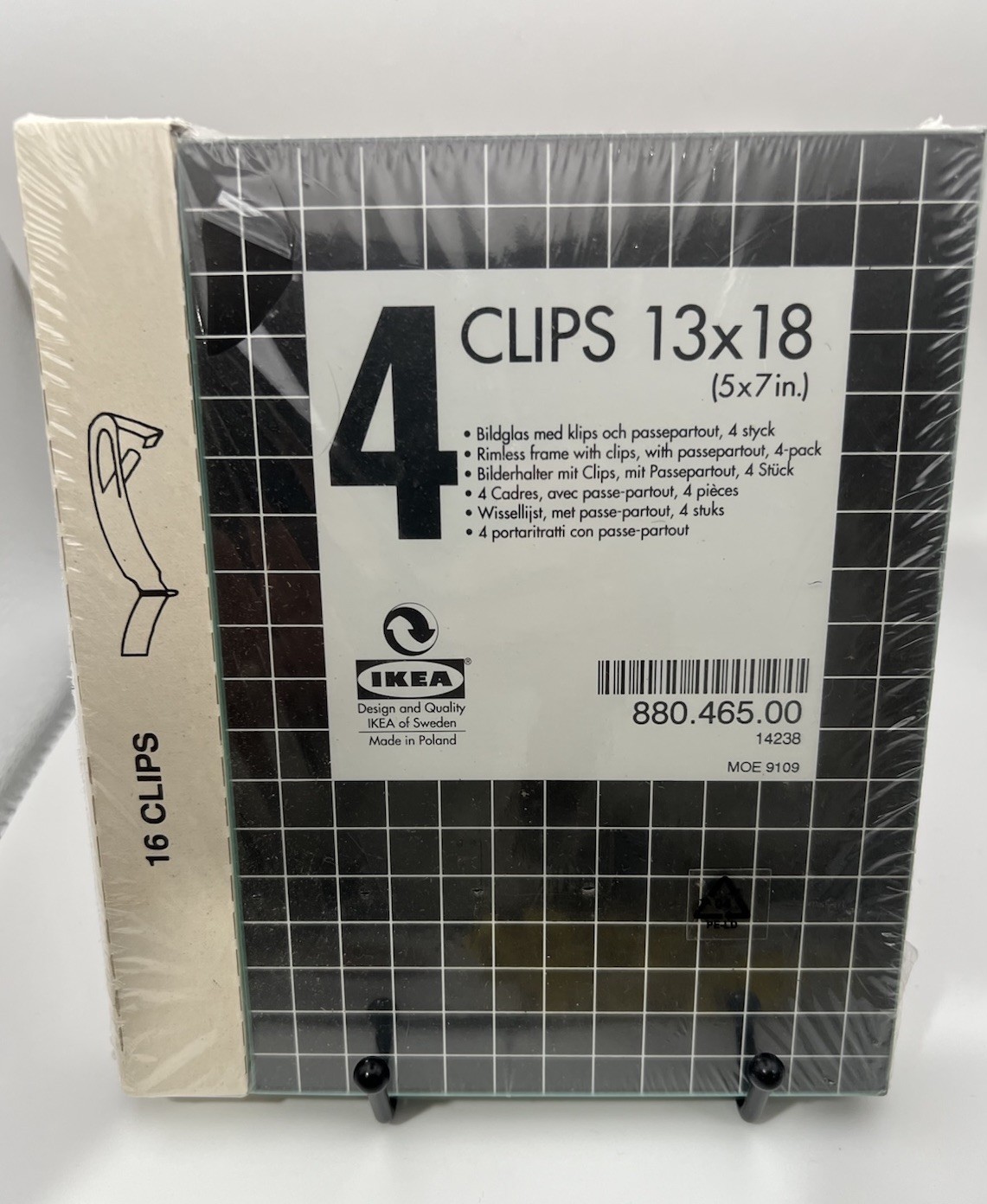 IKEA CLIPS Borderless Glass Picture Frame 4 Pack – 5×7 in – New
