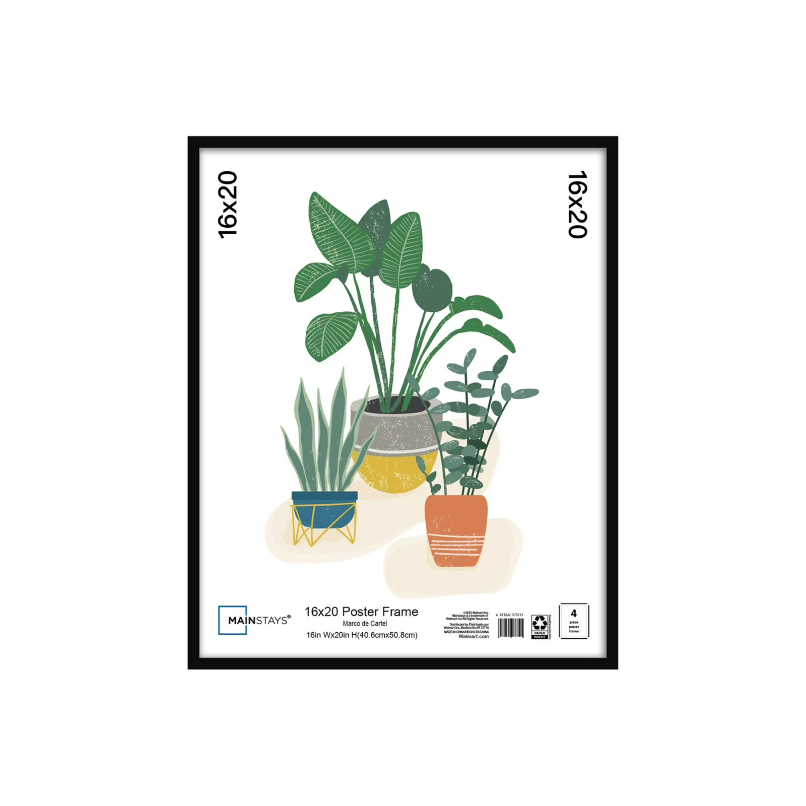 Mainstays 24×36 Black Flat Profile Wall Photo Frame