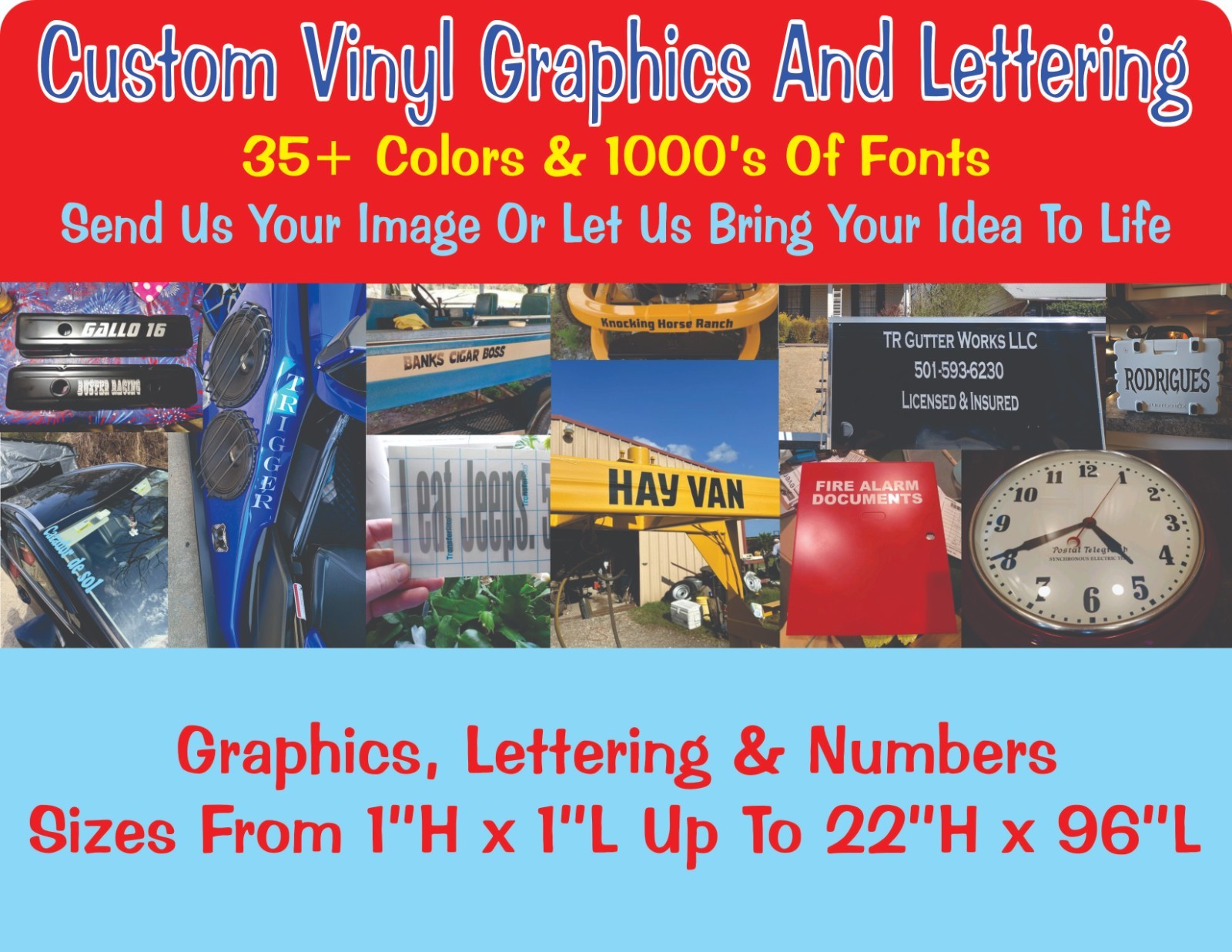 Custom Vinyl Decal Sticker Name, Text, Logo, Lettering, Vinyl Transfer Graphics