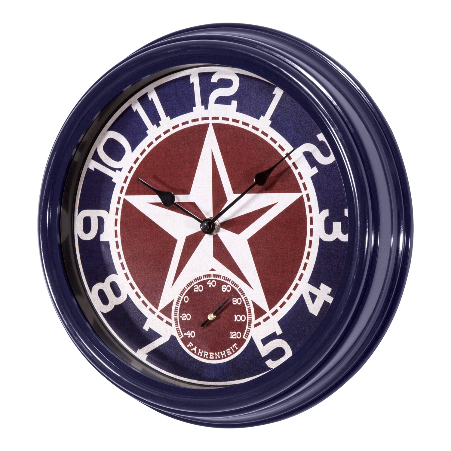 404-3012TX La Crosse Clock Co. 12&Prime; Indoor/Outdoor Wall Clock with Temperature