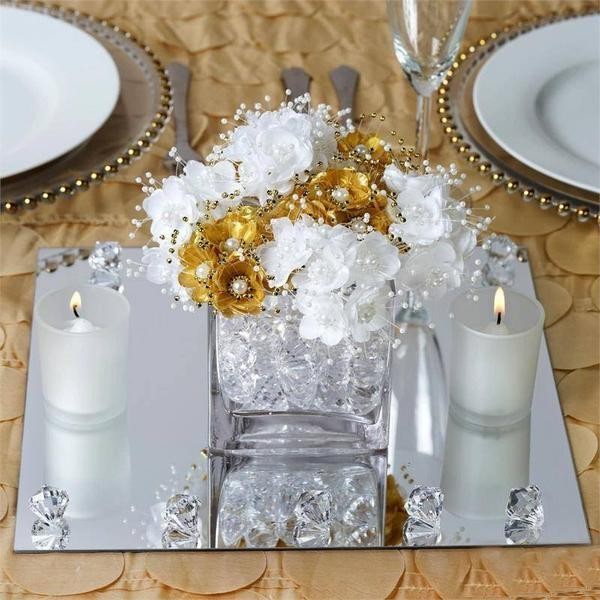 18 pcs 10&Prime; Square MIRRORS Wedding Reception CENTERPIECES Wholesale Supplies SALE