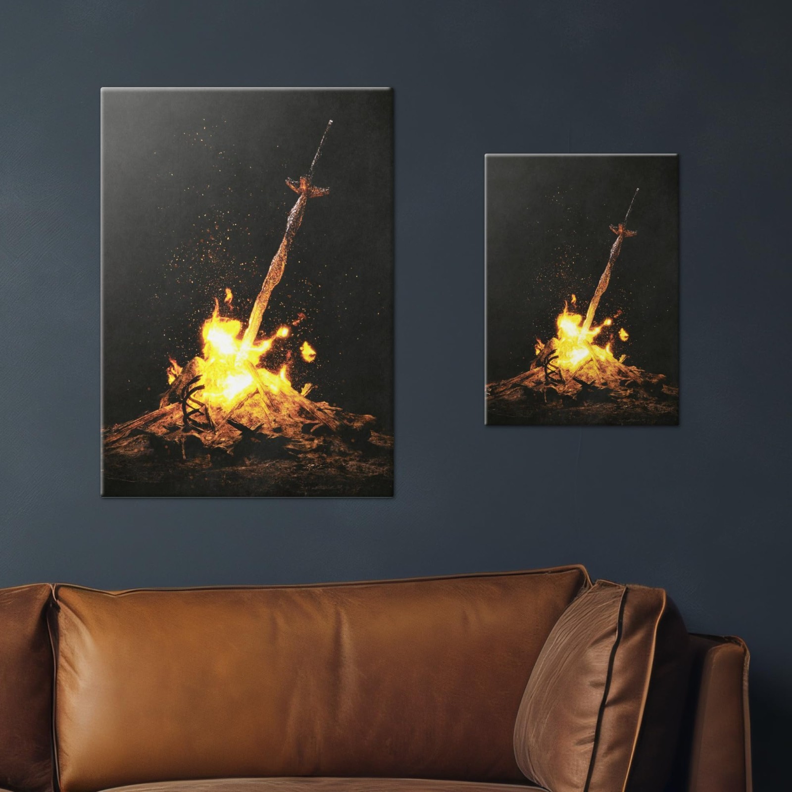 Dark Souls Metal Poster – Magnetic Mounting, Modern Wall Art, 12.6×17.7 in Decor