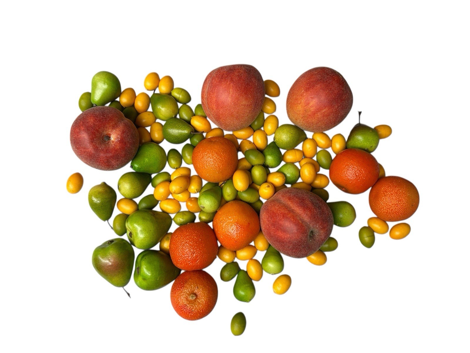 Large Mixed Lot 90+ Small Pieces Artificial Faux Fruit Decorations Play Food