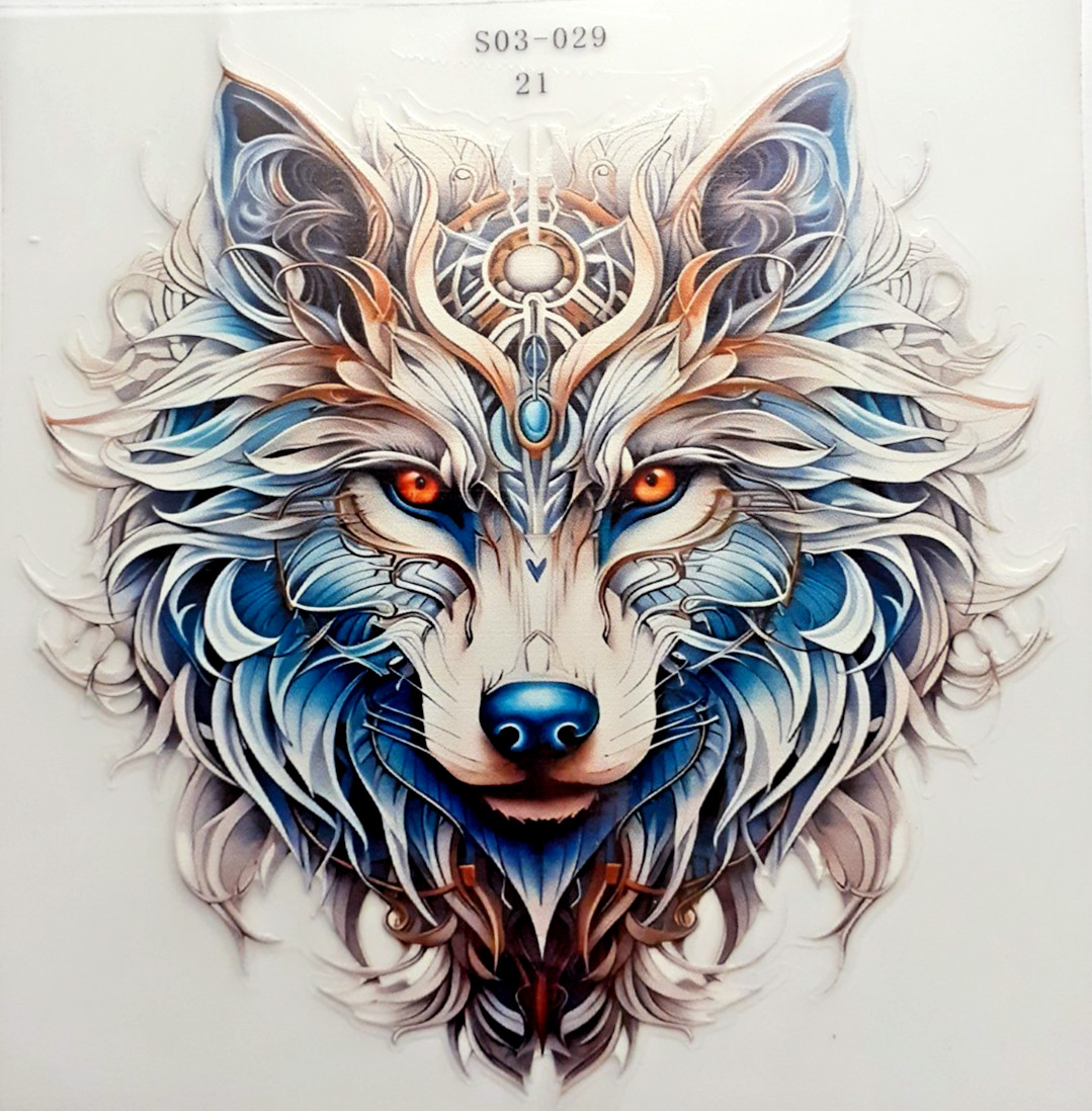 Fantasy Winter WOLF Spirit Animal Vinyl Decal 5.25&Prime; x 5&Prime;