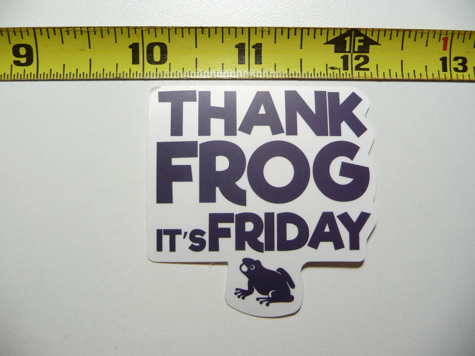 THANK FROG IT&rsquo;S FRIDAY AMPHIBIAN SMALL STICKER DECAL FUNNY FOR LAPTOP CASE