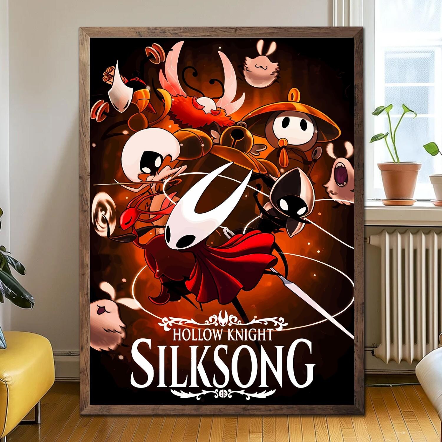 Hollow Knight Silksong Poster – Hornet Indie Game Wall Art for Gamer Room