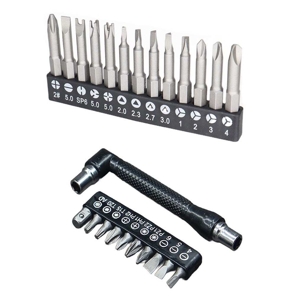 Professional Grade Irregular Bit Set + Magnetic L-Shaped Driver for Repairs