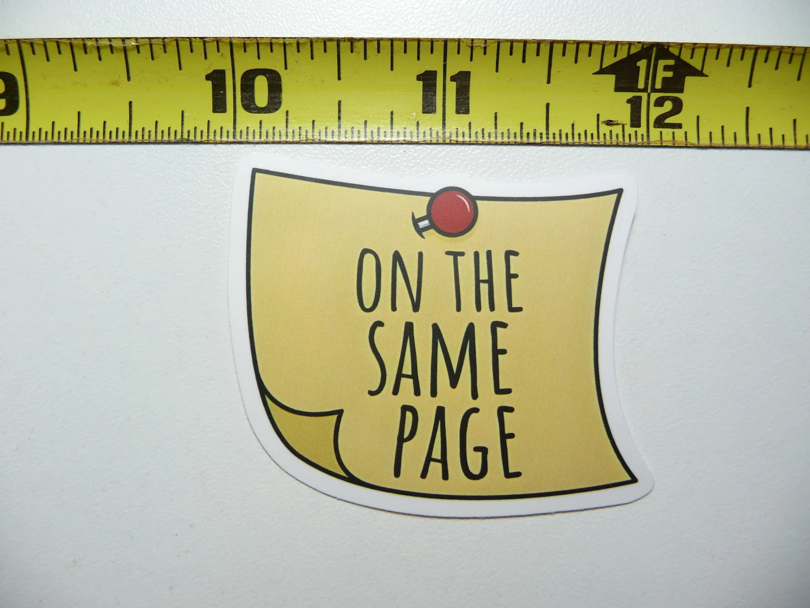 ON THE SAME PAGE SMALL STICKER DECAL FUNNY SARCASM SARCASTIC NOVELTY