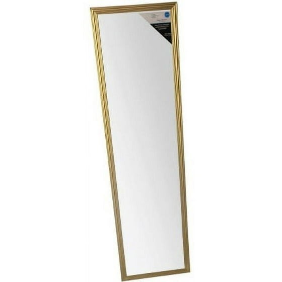 Mainstays 13×49 Gold Rectangle Large Wall Mirror for Bathroom or Living Room