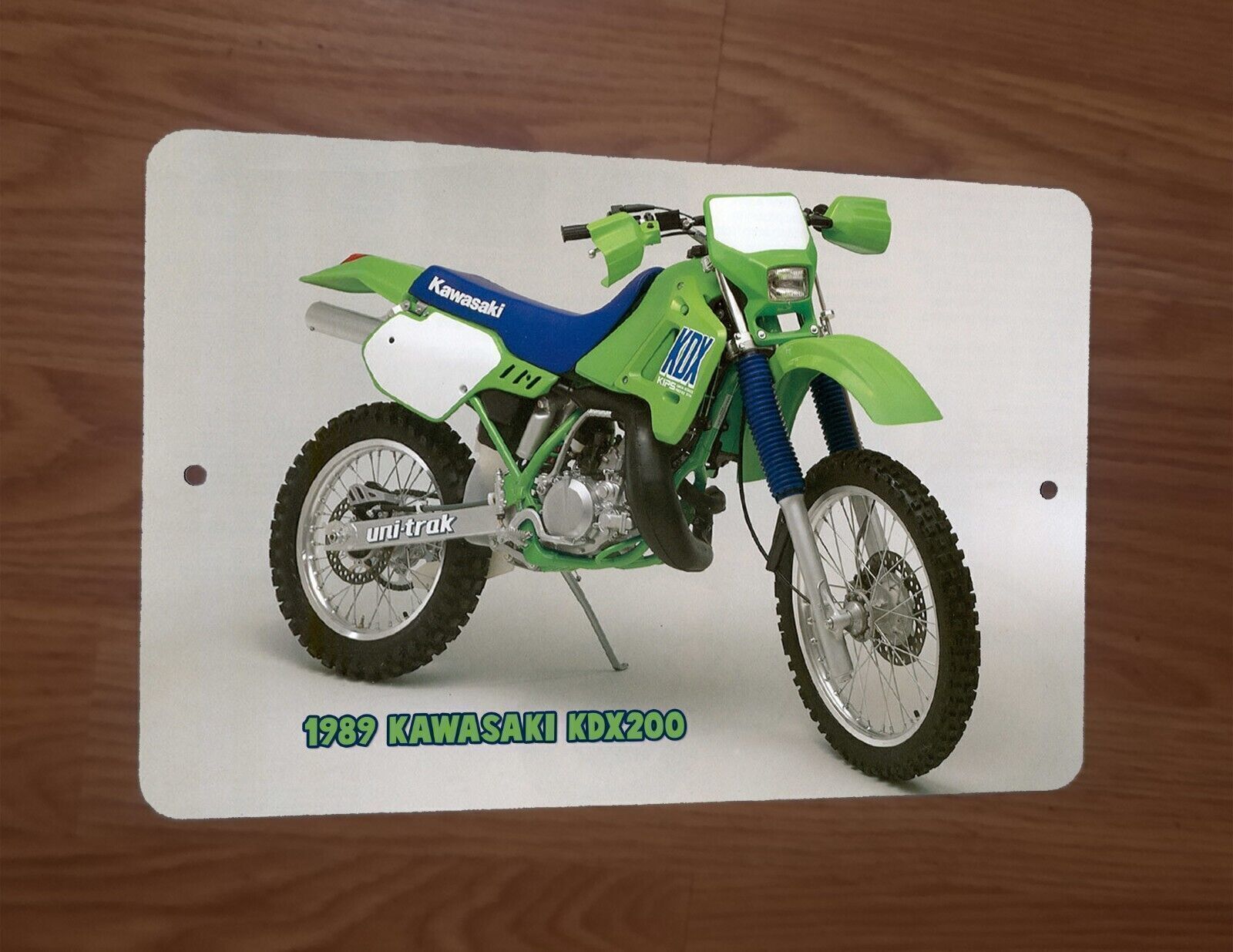 1989 Kawasaki KDX200 Photo 8×12 Metal Wall Sign Poster Dirt Bike Moto Motorcycle