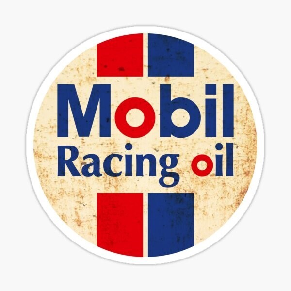 Mobil Racing Oil Construction Hard Hat Sticker Vinyl Die Cut Sticker