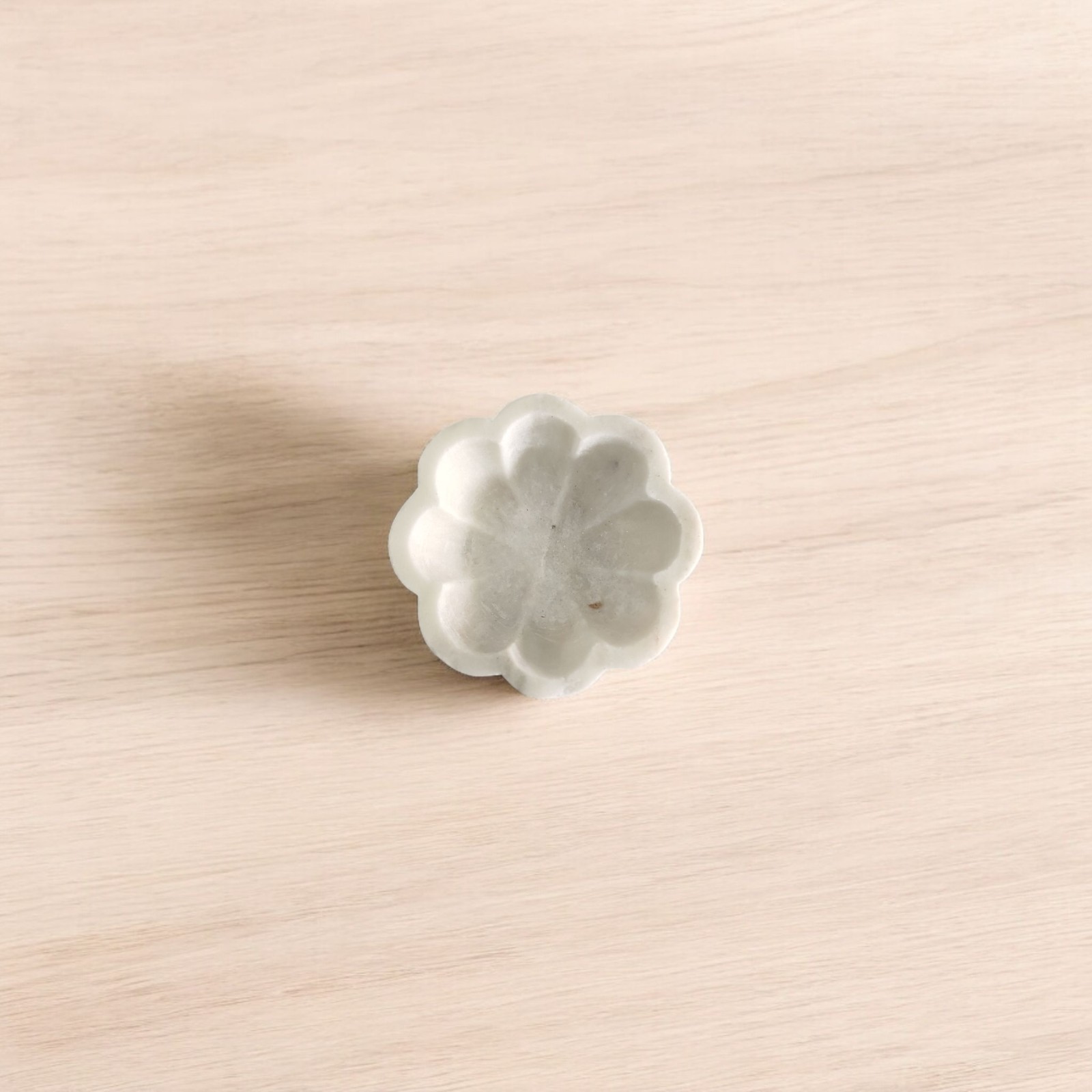Marble Ruffle Ring Dish | Stone Trinket Bowl | Christmas & Wedding Gift 3 inch