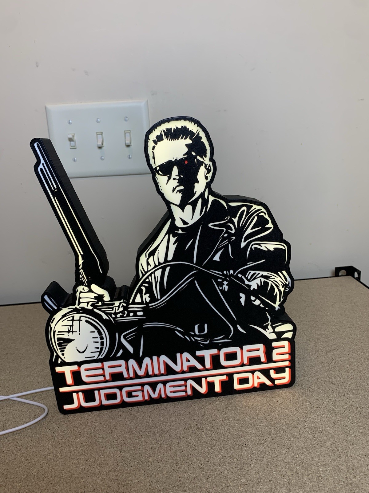 Terminator 2 Light Box Sign
