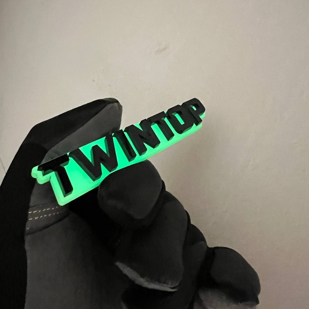 Custom GLOW IN DARK Laser Cut Acrylic Emblem Car Badge Customized Text Names