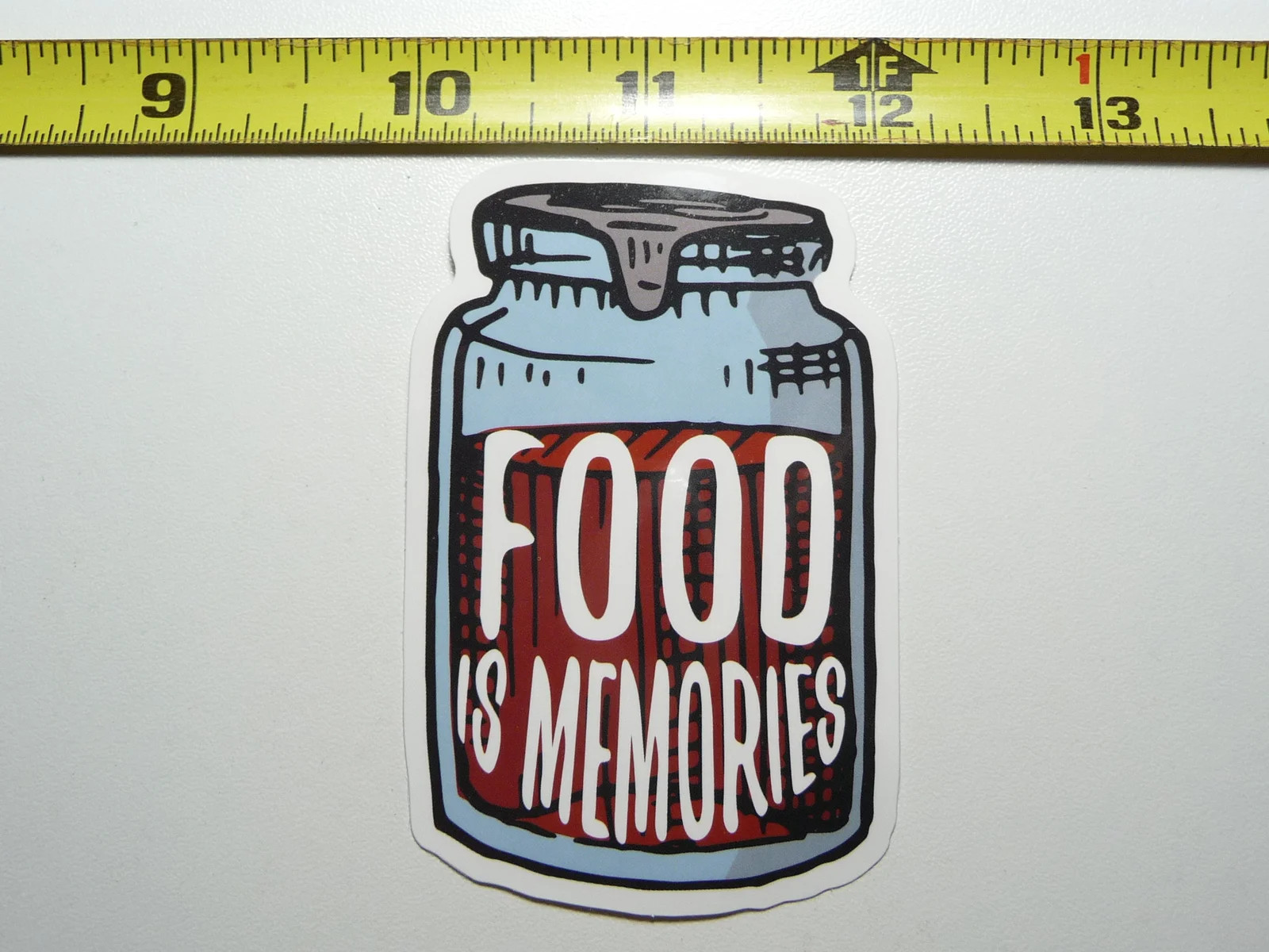FOOD IS MEMORIES SMALL STICKER DECAL CAMPING S HIKE HIKING NATURE ADVENTURE