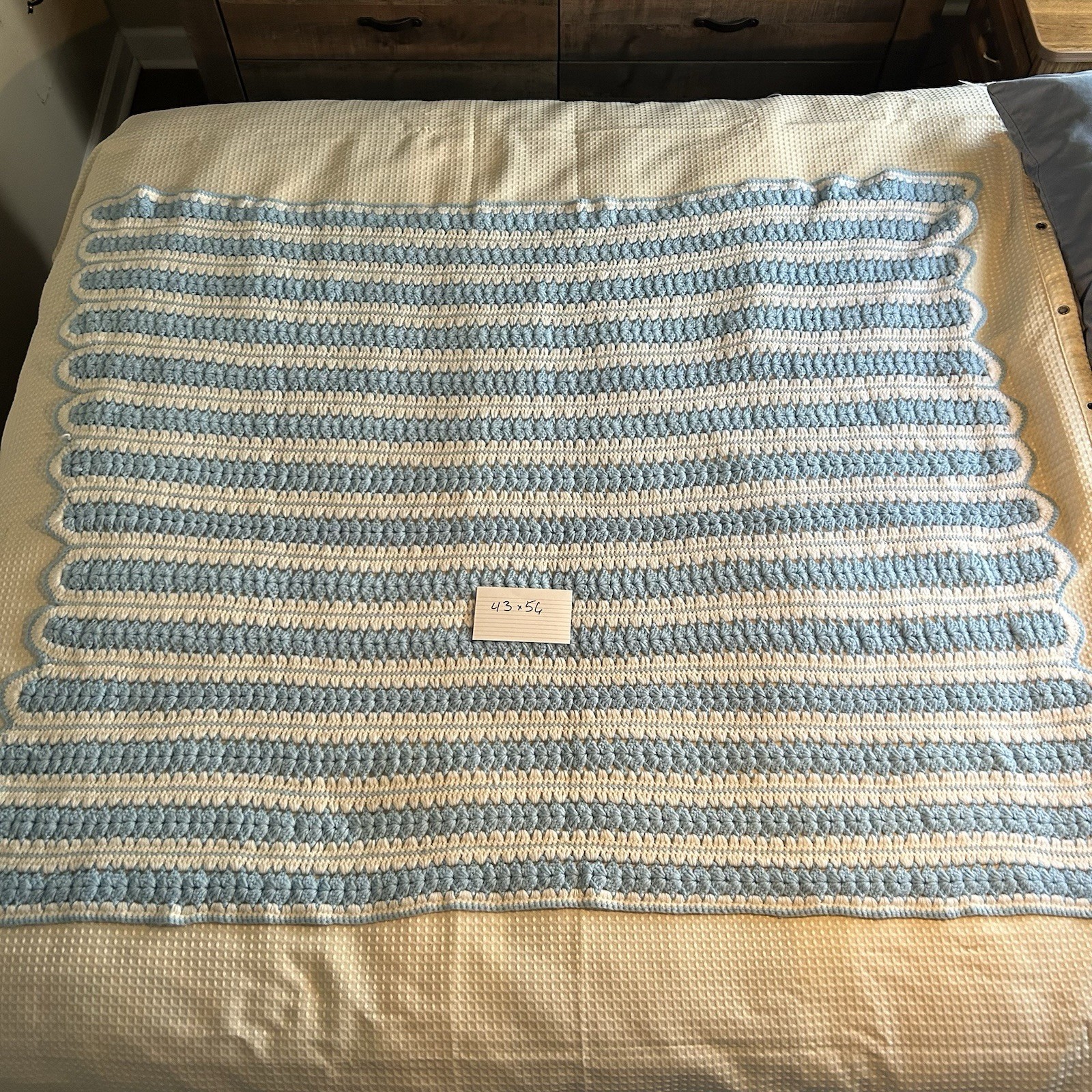 Multicolor Afghan Blanket 56 x 43 – Vintage ?? Granny ?? See Photos