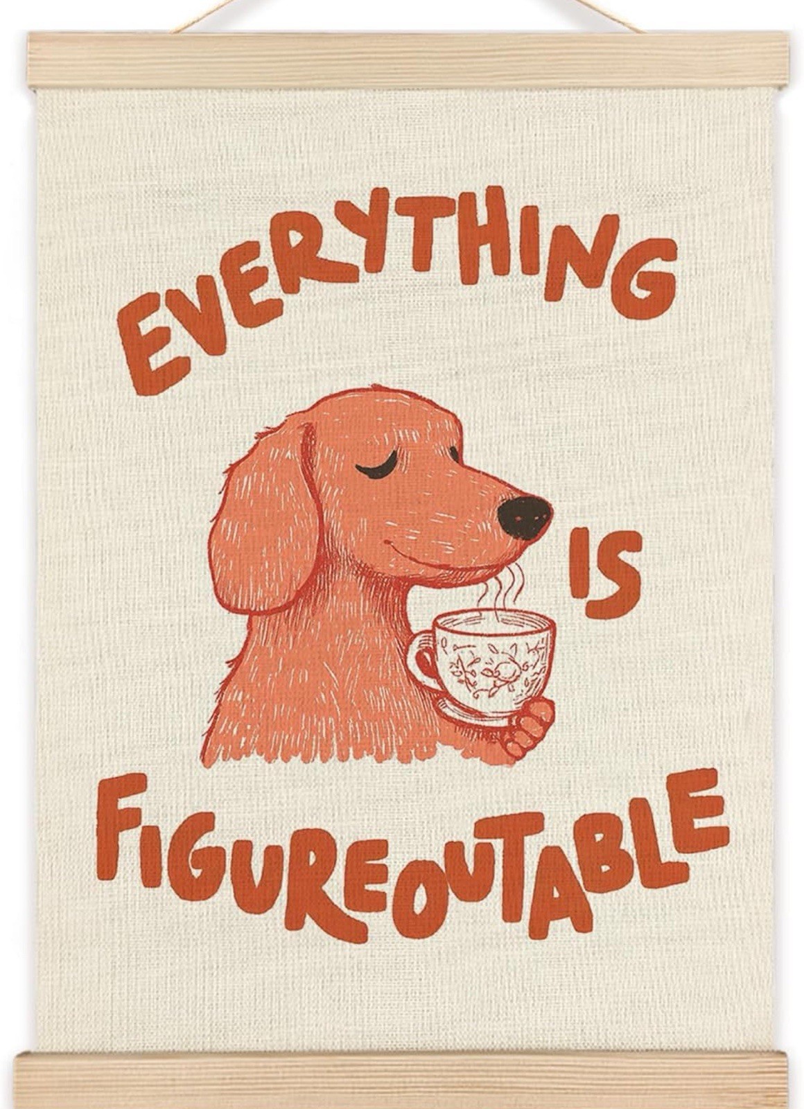 Everything Is Figureoutable Inspirational Wall Art Poster Framed, 12×16 Inch