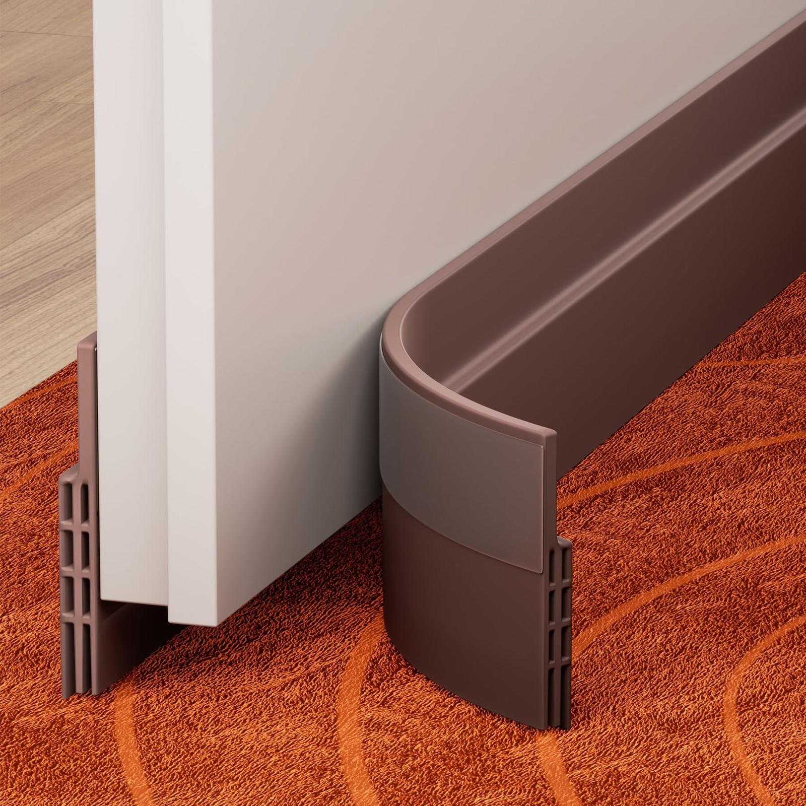 2 Pack Door Draft Stopper, Under Door Sweep for Exterior & Interior Doors, We…
