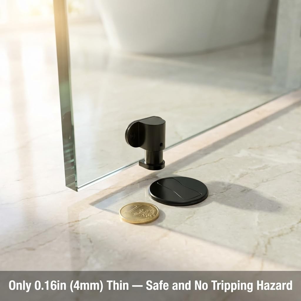 1 Pack Magnetic Door Stopper – Adjustable Magnetic Door Stop for Bottom of Do…