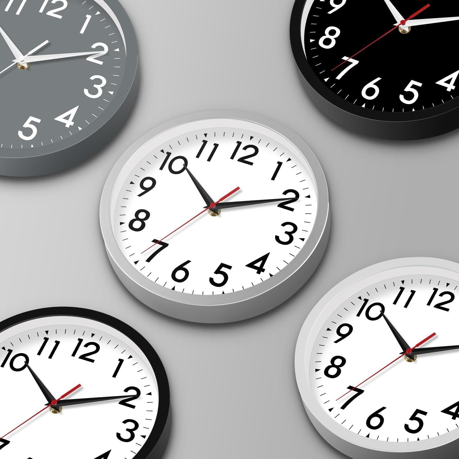 Stylish 8-Inch Silent Wall Clock – Modern Battery Operated Decor for Any Room