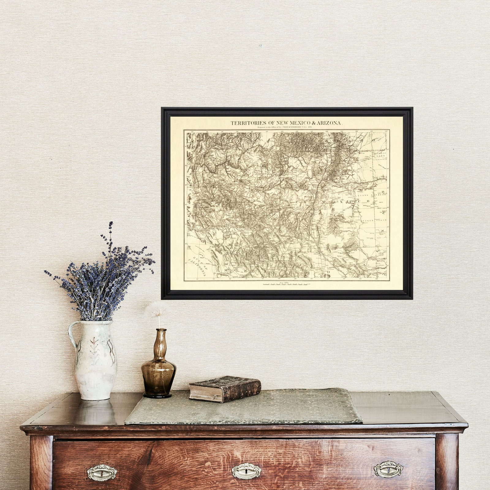 Old Map of New Mexico 1879 – Vintage New Mexico Art
