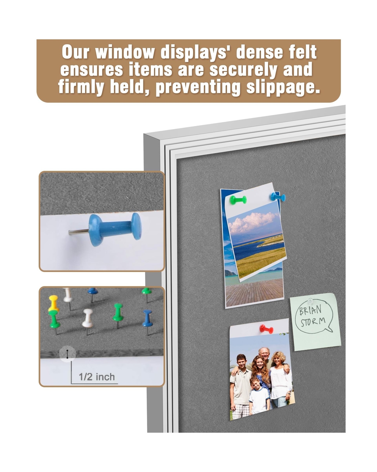 36&Prime;x24&Prime; Enclosed Bulletin Board, Outdoor Lockable Weather-Resistant Aluminum …