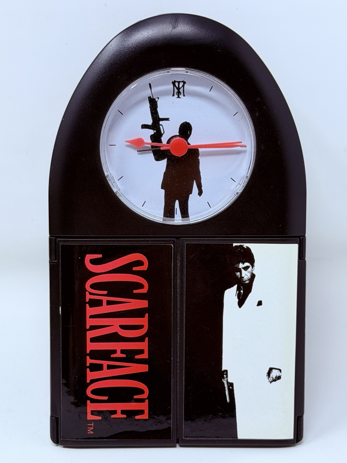 Universal Studios Excalibur SCARFACE Talking Movie Novelty Alarm Clock (RARE)