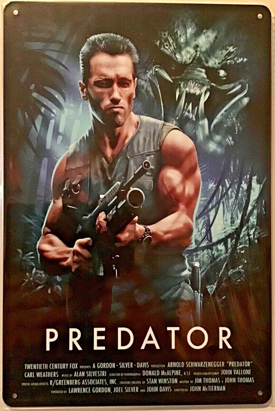 TIN SIGN 8×12 Predator Hollywood movie Arnold Schwarzenegger famous actor Br11b