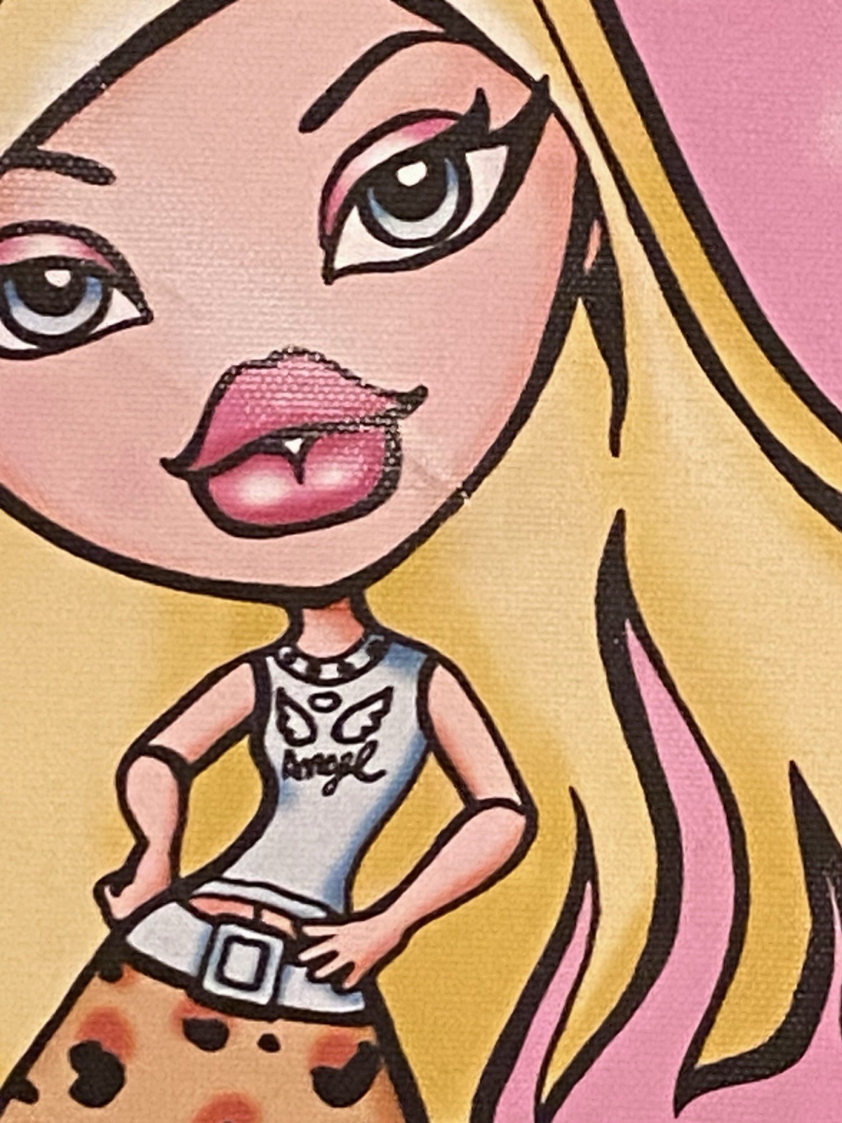 Bratz Fashion Canvas Print Wall Art, 12” x 12” (has 3 scuffs, see photo closeup)